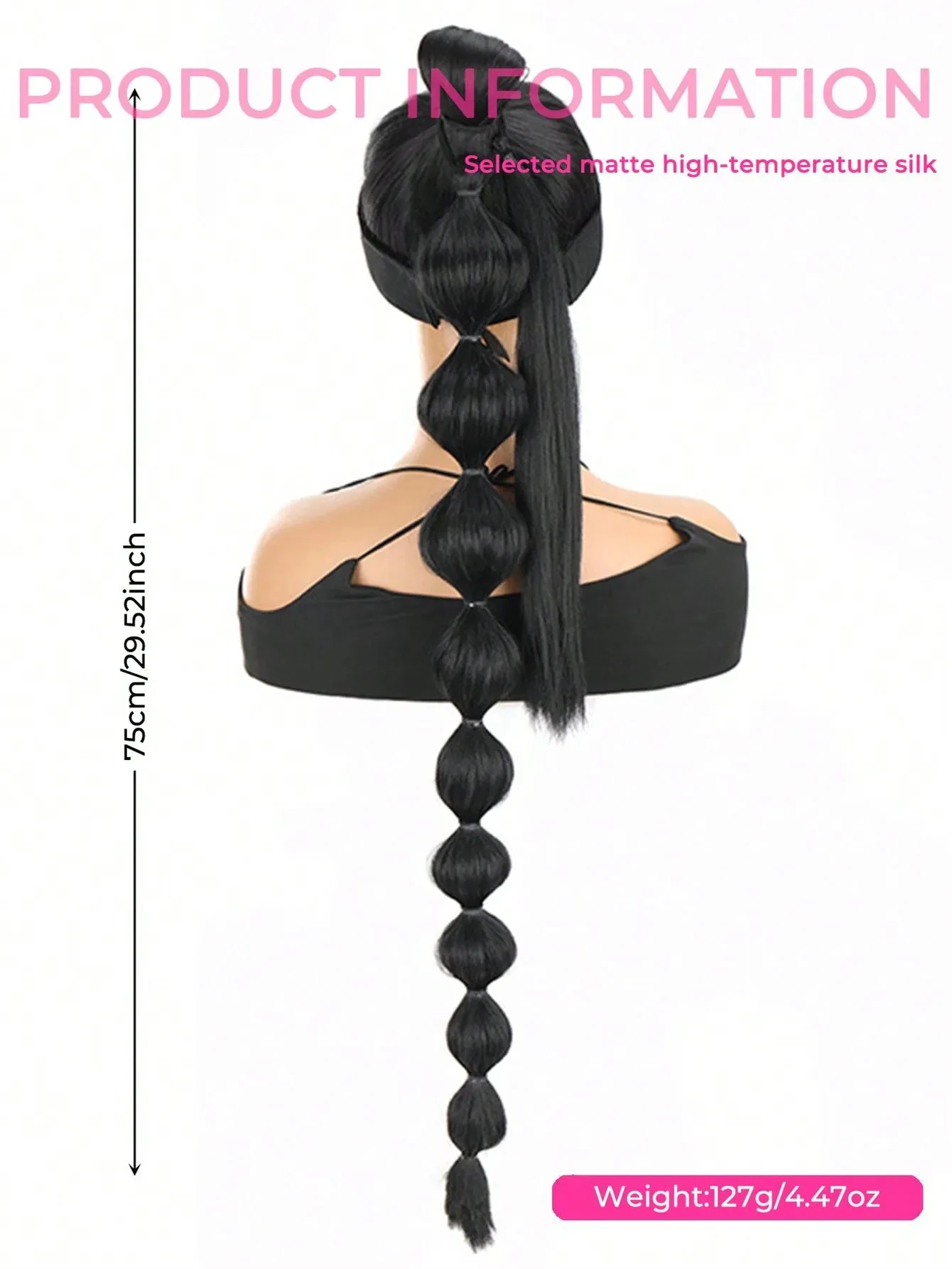 Bubble ponytail extension synthetic - Фотография_2
