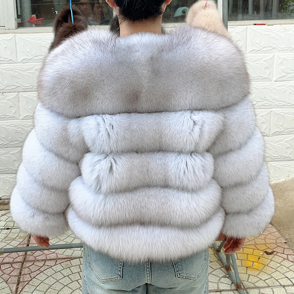 Queentina пальто из натурального лисьего меха - Фотография_4