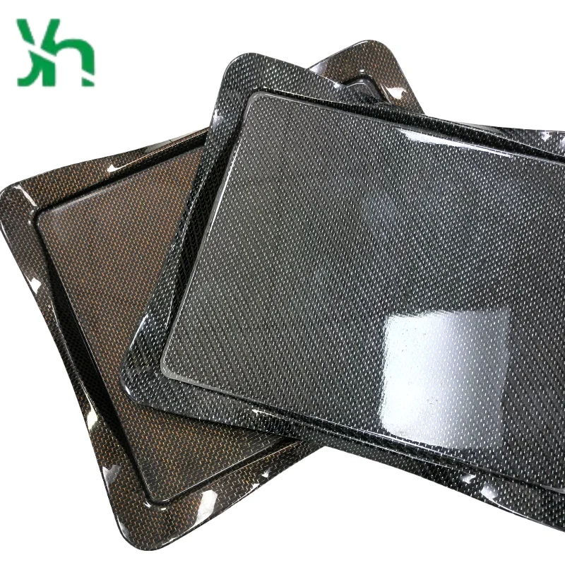 Элегантный металлический плетеный поднос из углеродного волокна 3k - Фотография_3