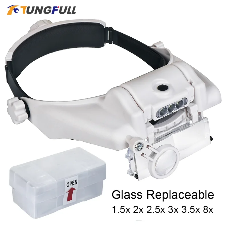 Светодиодная лупа на голову