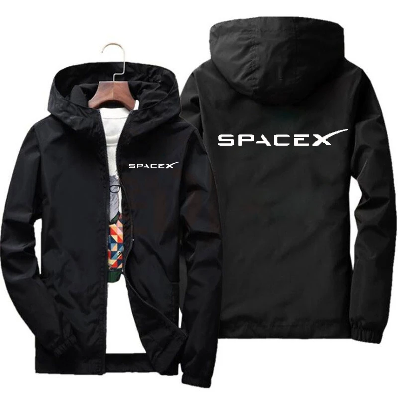 New mens spacex space x logo hoodies