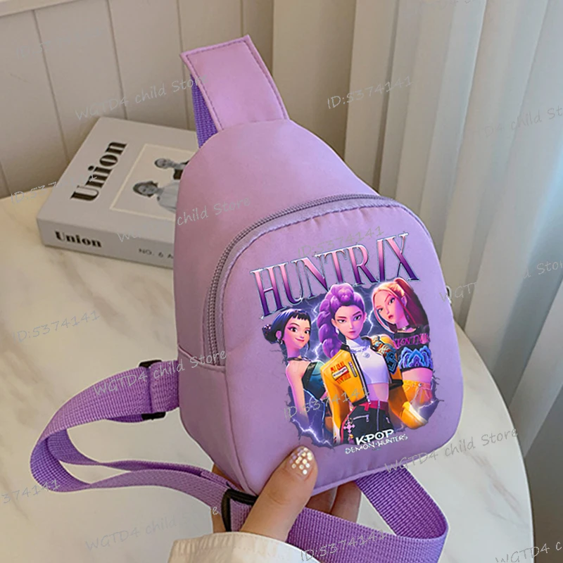 Новая детская нагрудная сумка kpop demon hunters с принтом