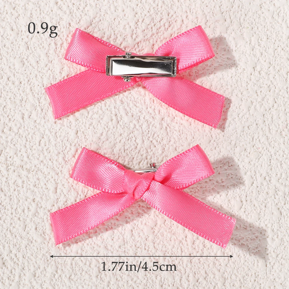 Детские милые однотонные мини-бантики - Фотография_5