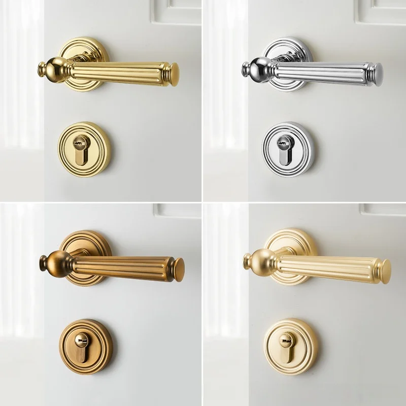 Роскошный бесшумный дверной замок с ключами - Фотография_2