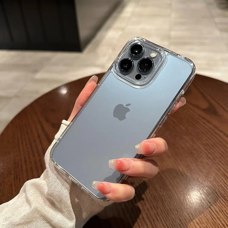 Прозрачный противоударный жесткий акриловый чехол для iphone 16 - Фотография_5