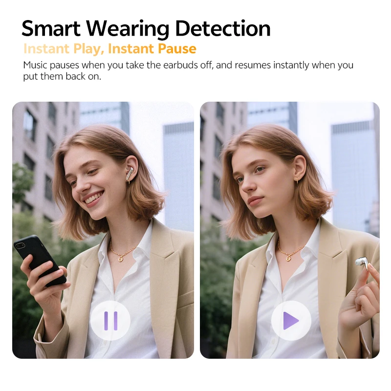 Qcy melobuds n70 адаптивные беспроводные наушники anc bluetooth 6 - Фотография_5