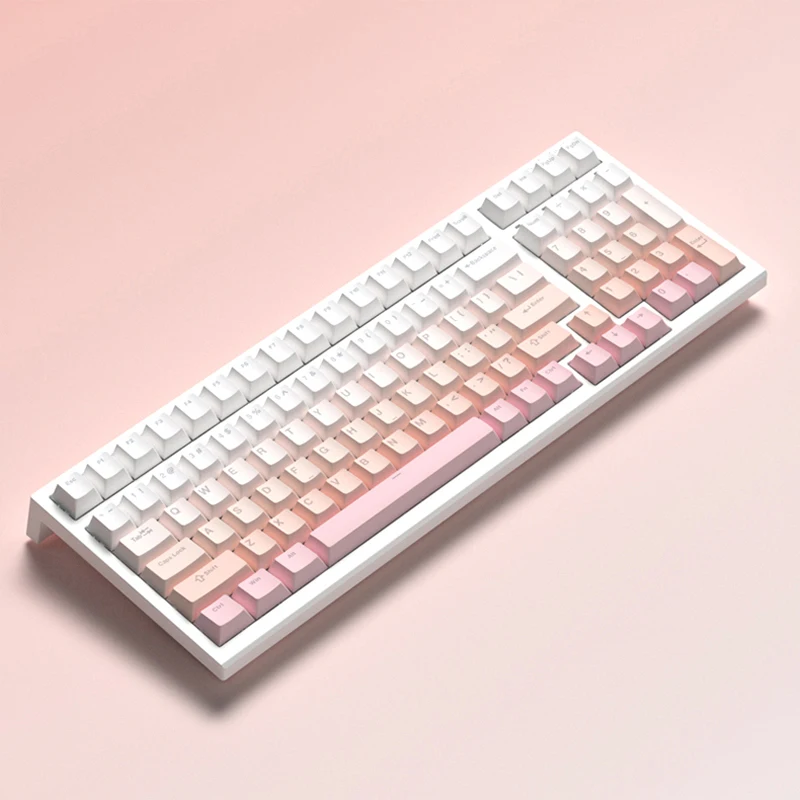130-клавишные градиентные колпачки sakura pink shine through - Фотография_6