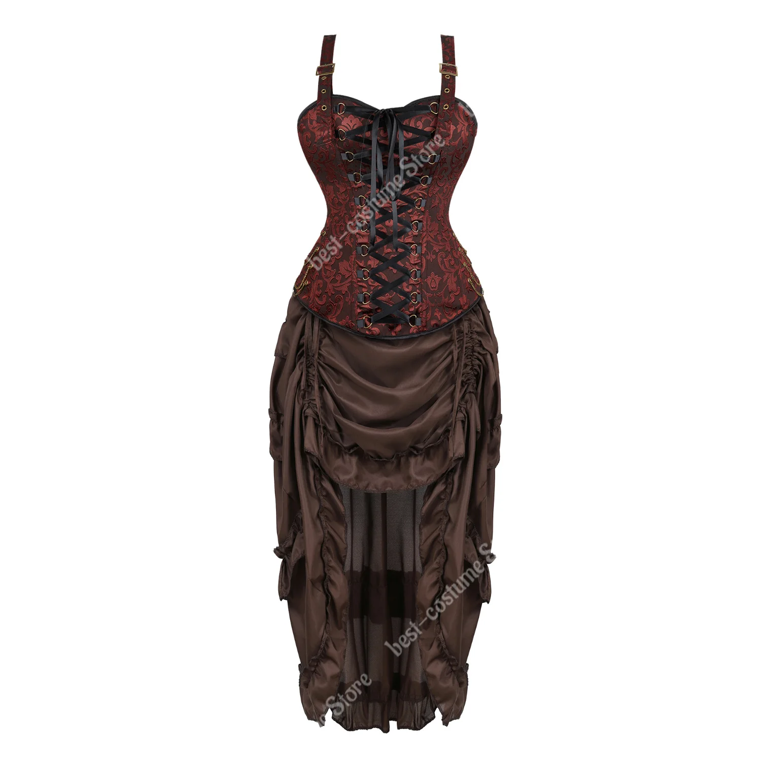 Платье-корсет в стиле стимпанк для женщин - Фотография_4