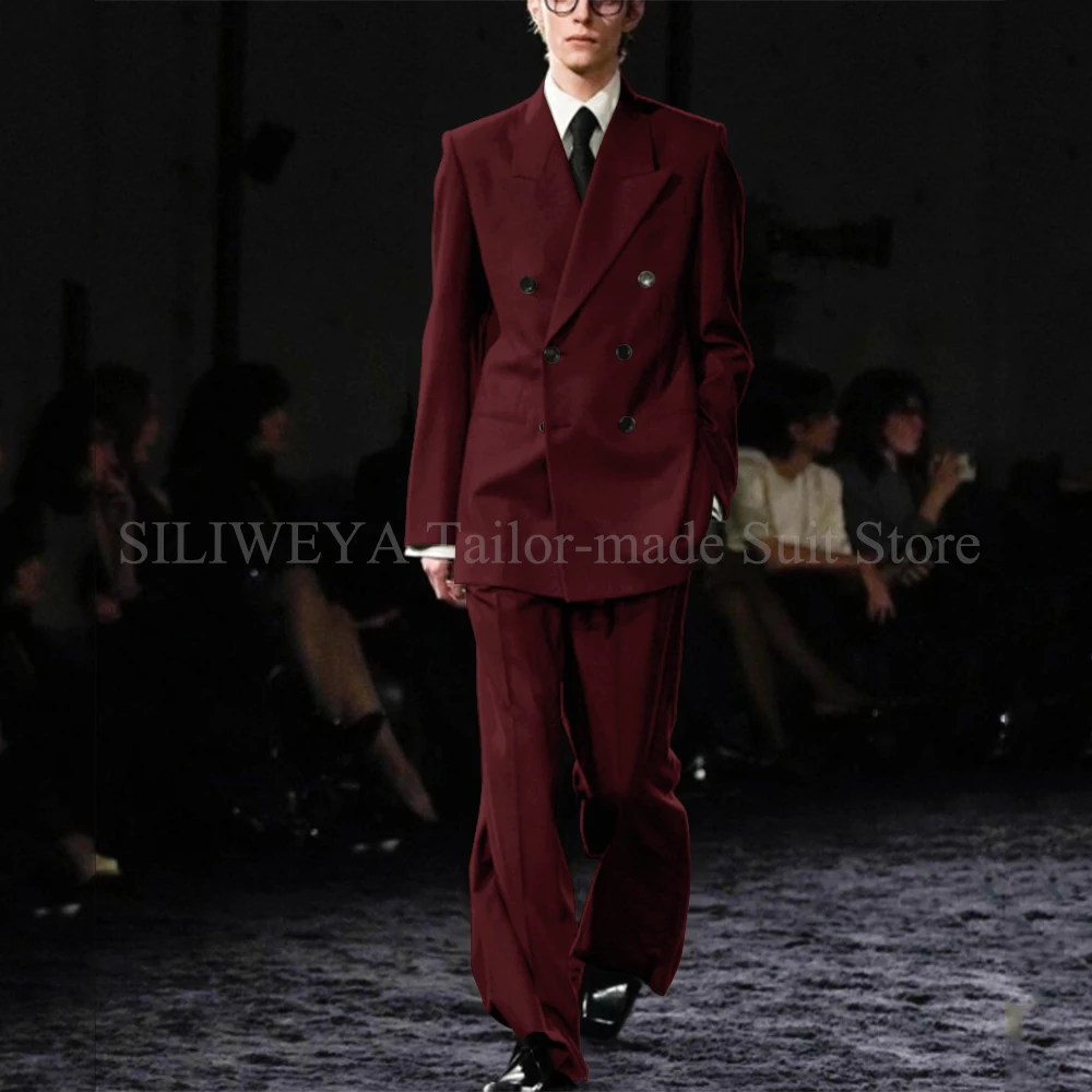 Умный повседневный серый костюм для мужчин - Фотография_6