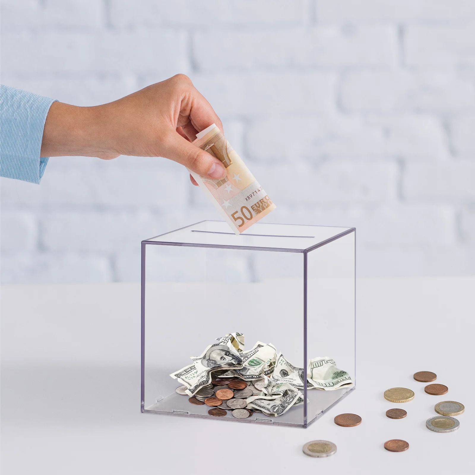 Прозрачная акриловая копилка - Фотография_2