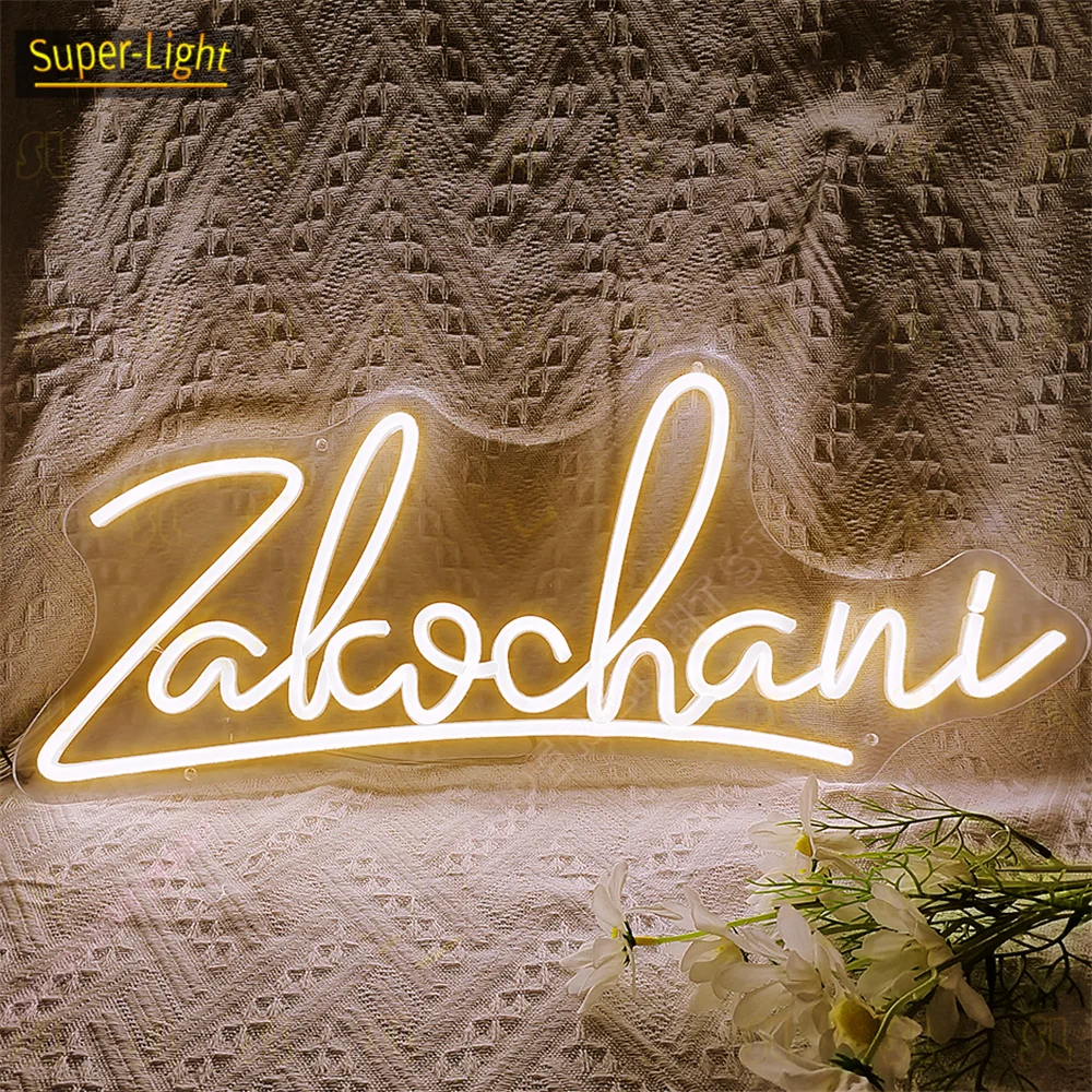 Большой 75x32 см светодиодный неоновый знак для влюбленных zakochani - Фотография_2