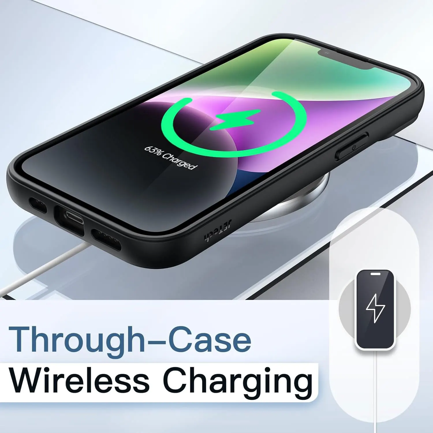 Прозрачный противоударный чехол с цветной задней частью для iphone 16 - Фотография_5