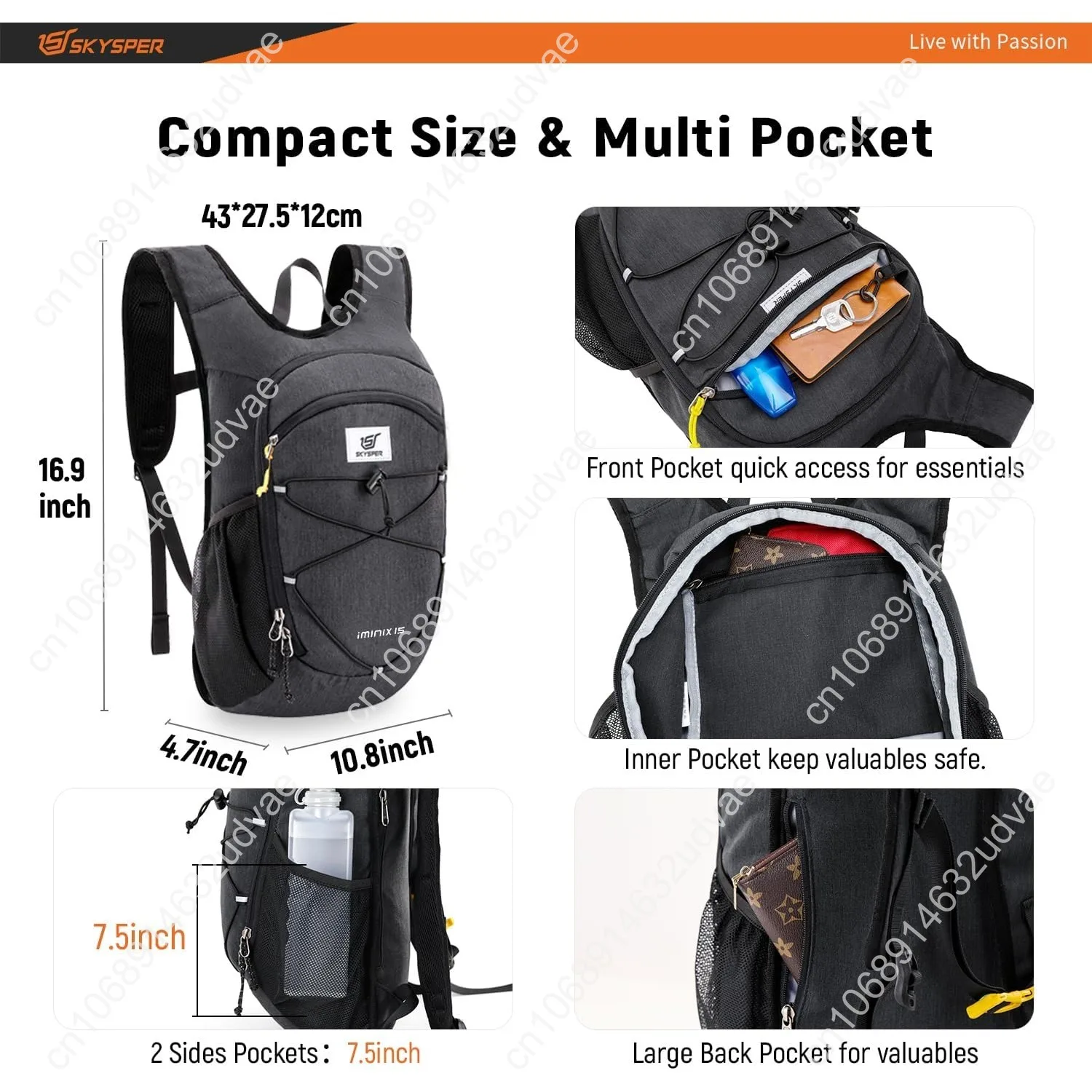 Складной походный рюкзак легкий - Фотография_2