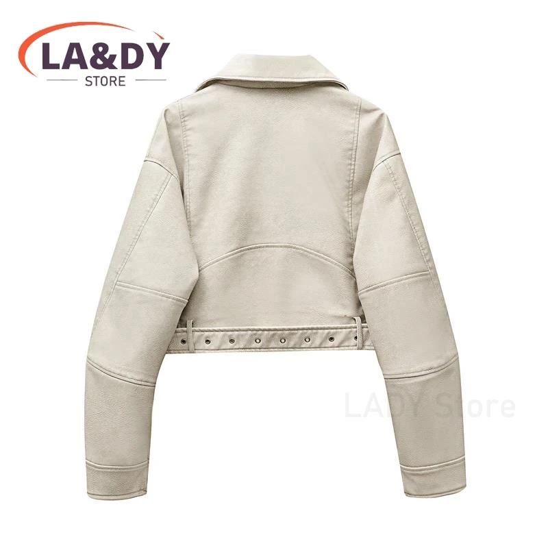 Женская куртка из искусственной кожи 2024 - Фотография_2