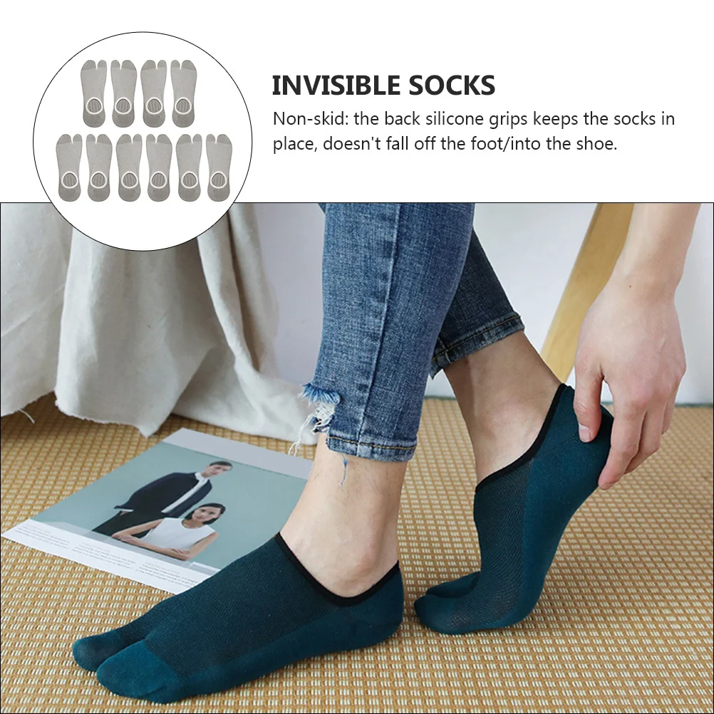 5 пар невидимых летних сетчатых носков в японском стиле - Фотография_2