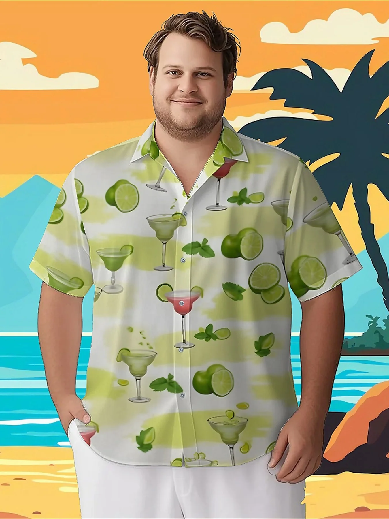 Мужские гавайские рубашки больших