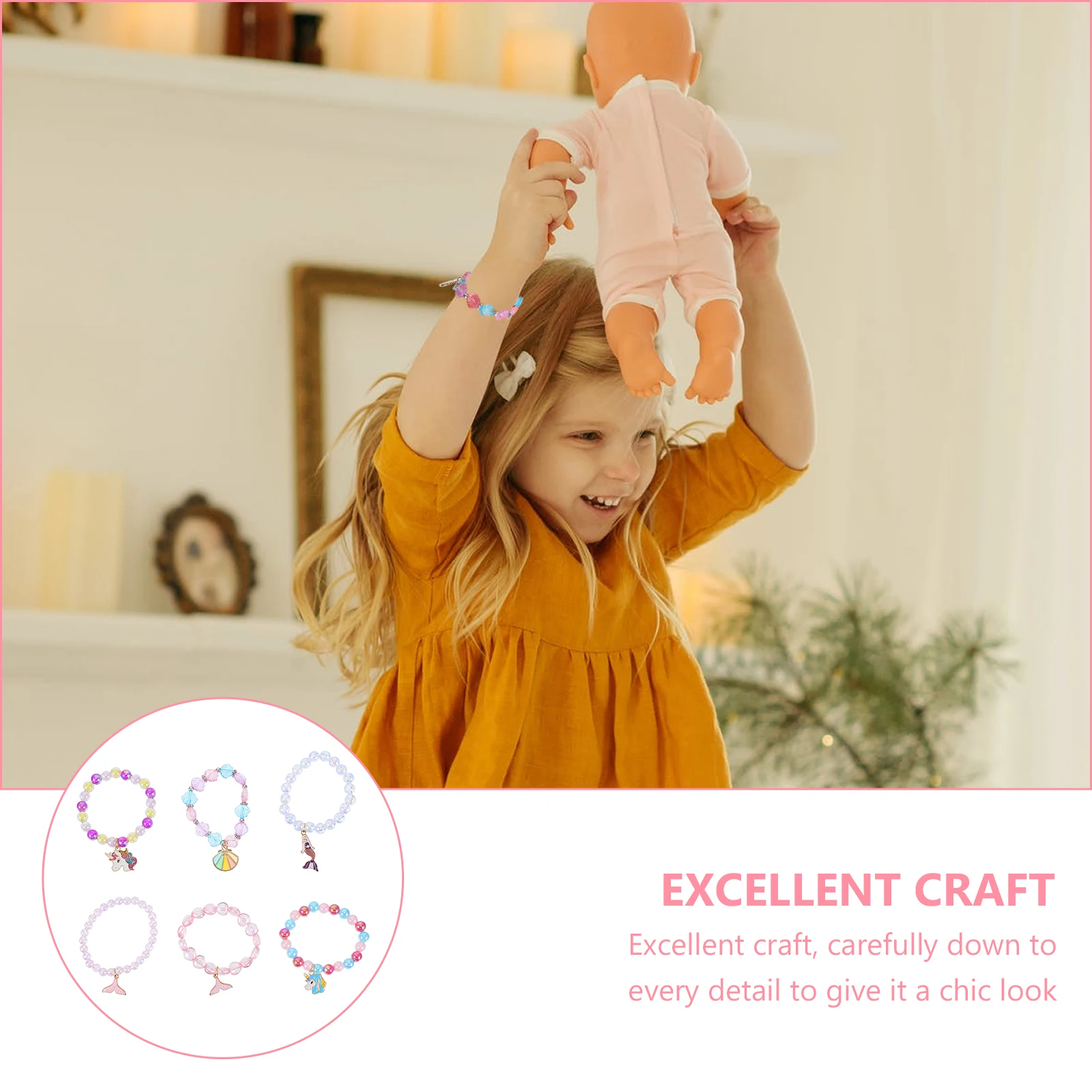 6 браслетов из бисера с единорогом - Фотография_6