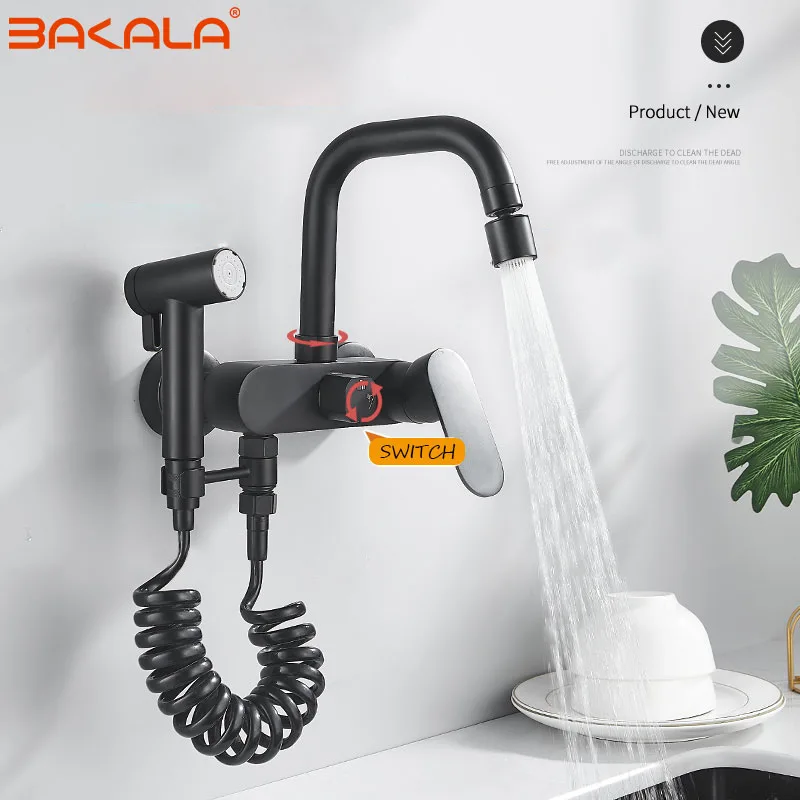 Bakala матовый черный кухонный смеситель - Фотография_5