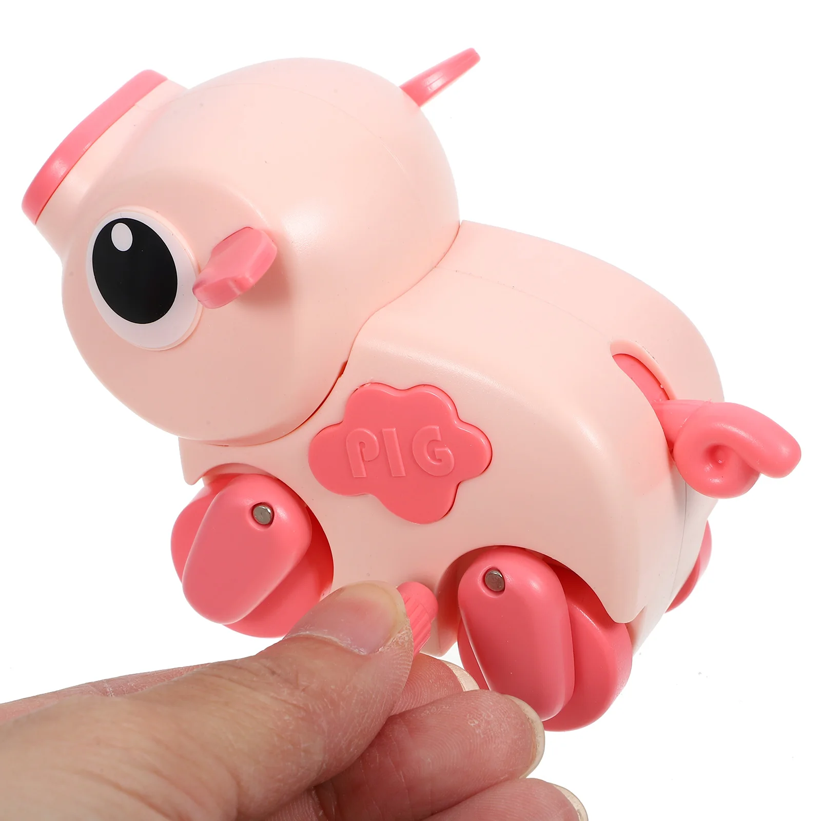 Заводная заводная весенняя игрушка в форме свиньи - Фотография_3