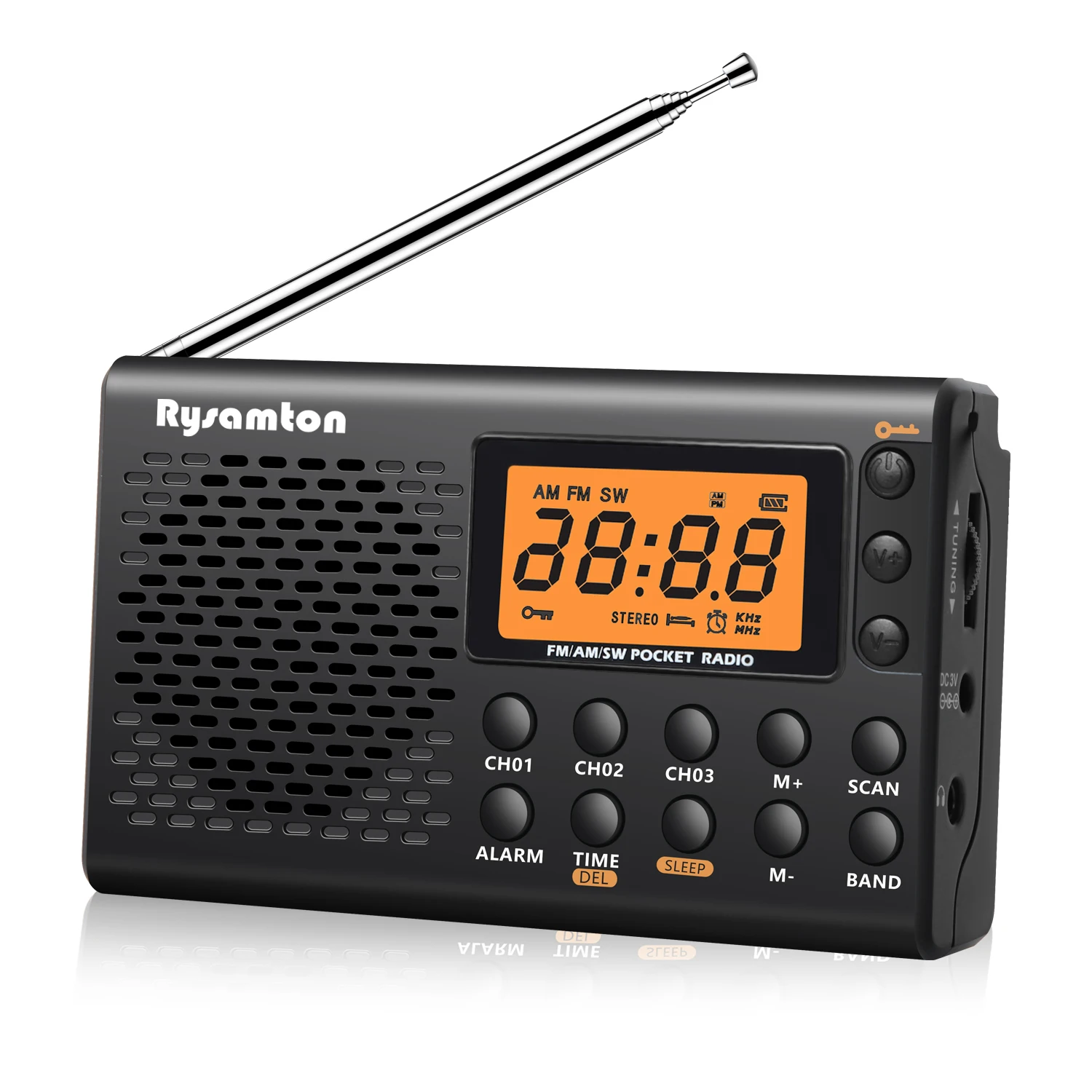 Портативное коротковолновое радио rysamton am/fm