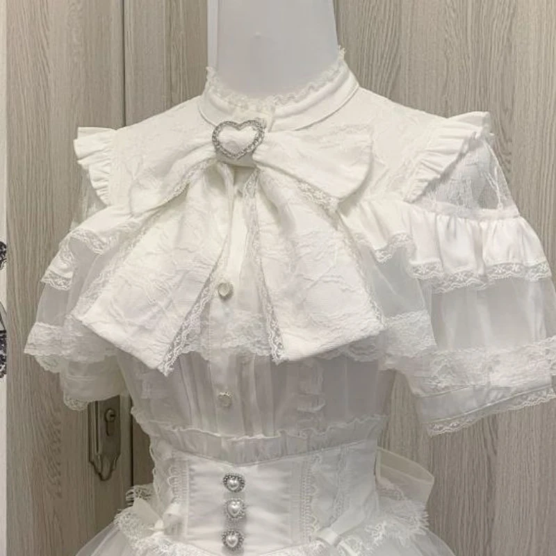 Японские кружевные лоскутные блузки kawaii lolita - Фотография_2
