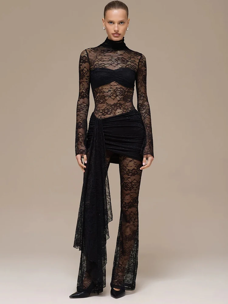 Oniflyme кружевной лоскутный прозрачный - Фотография_4