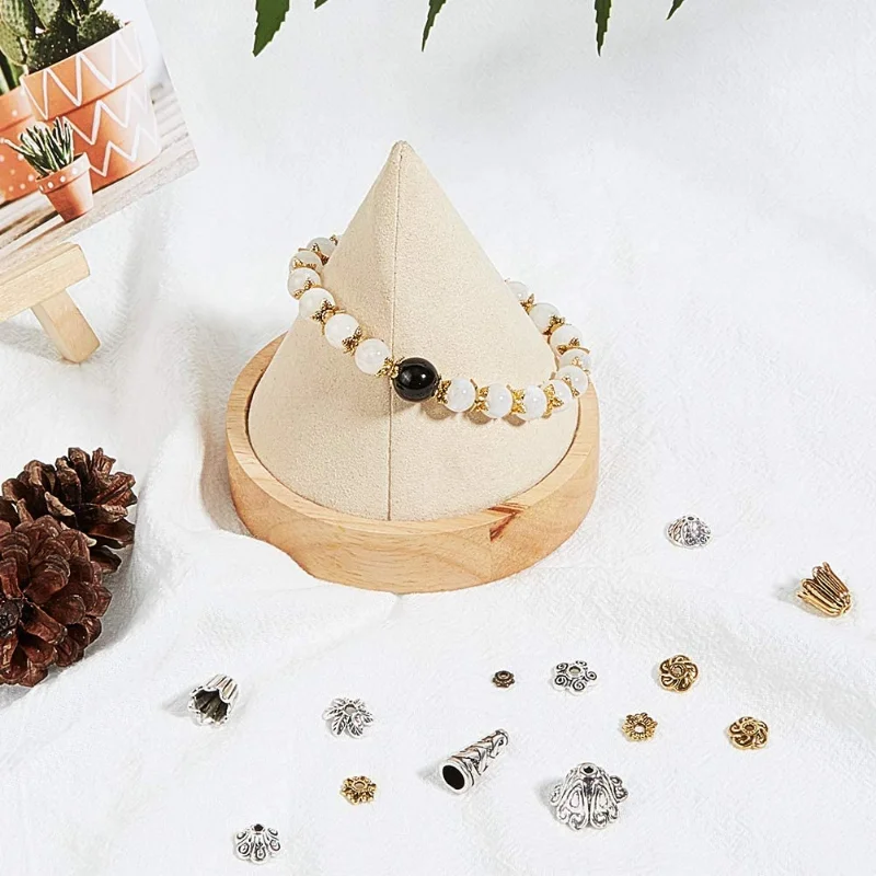 Шапочки из сплава в античном золоте в тибетском стиле - Фотография_5