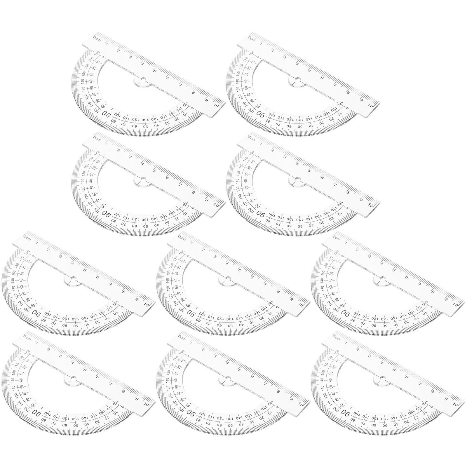 Пластиковый транспортир полукруглый - Фотография_6