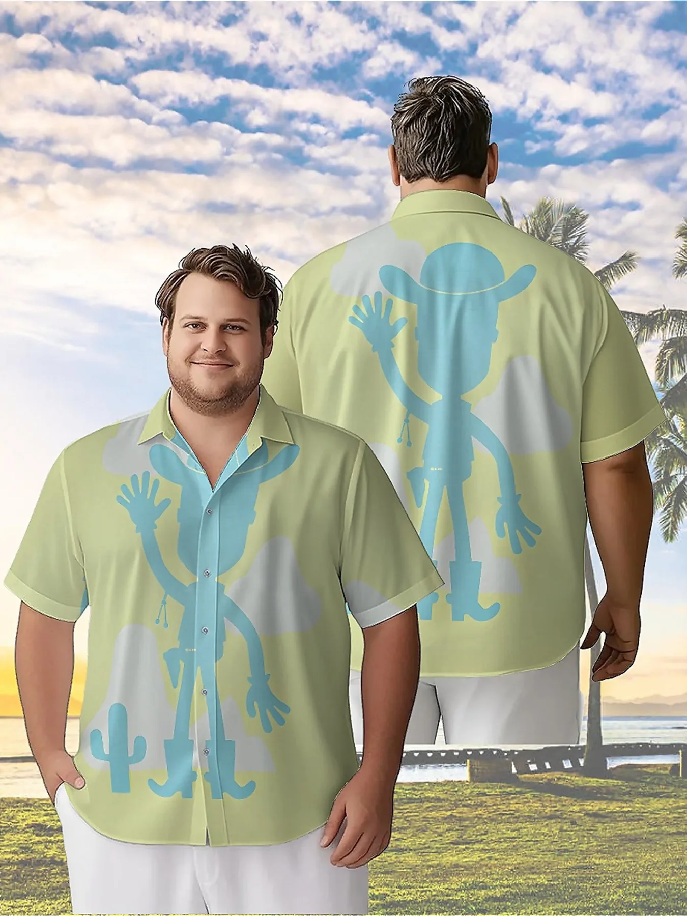 Мужские гавайские рубашки больших размеров