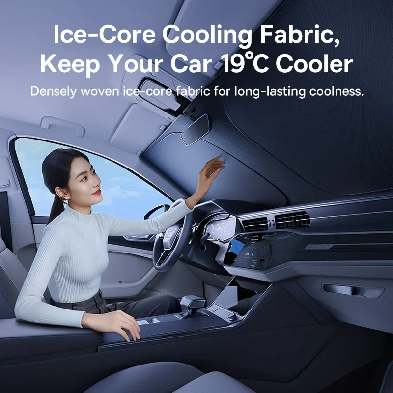 Baseus gotrip dt1 солнцезащитный козырек на лобовое стекло автомобиля - Фотография_4