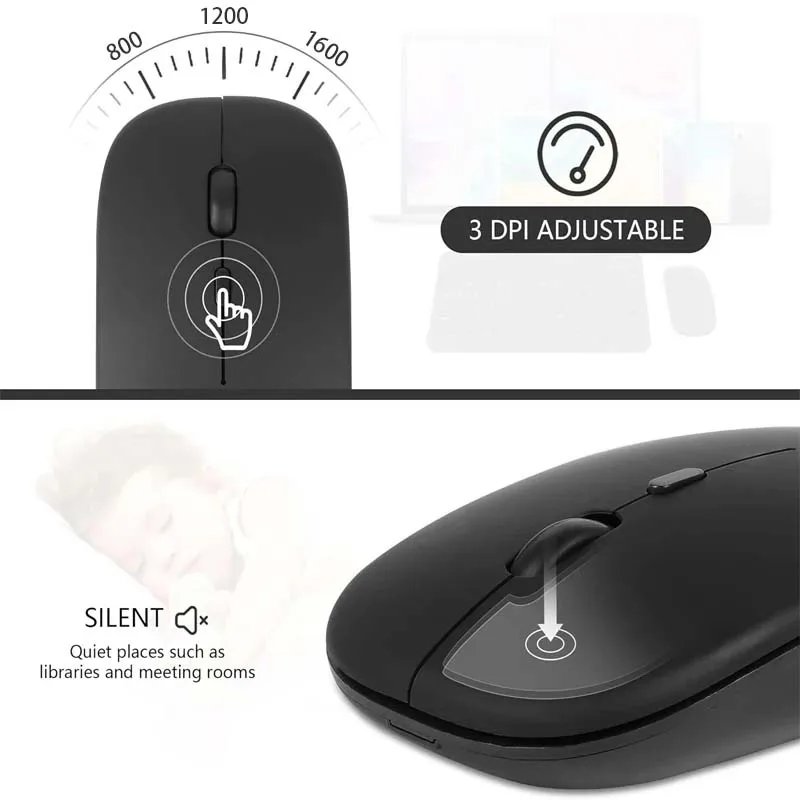 Xiaomi 2,4 ггц bluetooth мышь беспроводная - Фотография_4