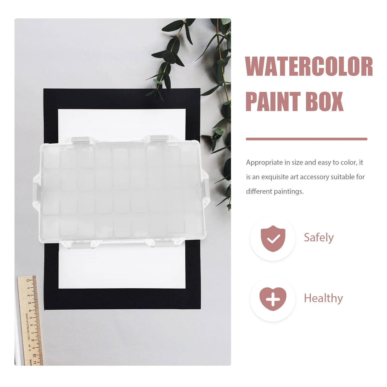 Герметичная коробка для акварельных красок премиум-класса с отделениями - Фотография_3