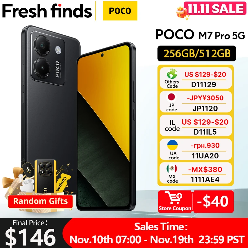 【брендовый +】новейшая глобальная версия poco m7 pro 5g