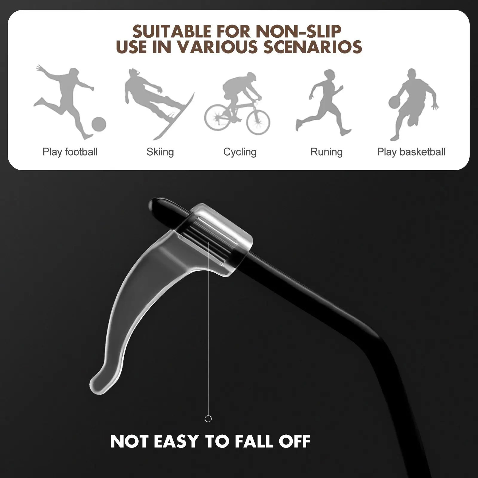 20 пар нескользящих ушных крючков - Фотография_2