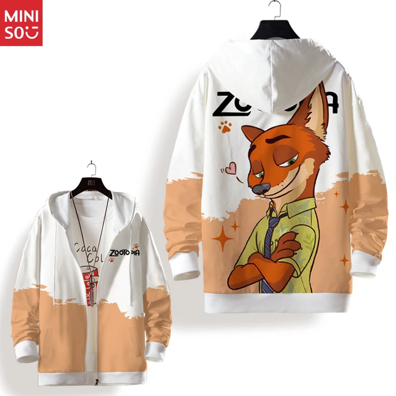 Мужской кардиган с капюшоном miniso zootopia - Фотография_2