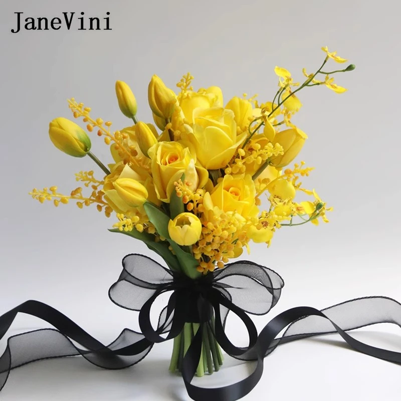 Janevini real touch желтые розы