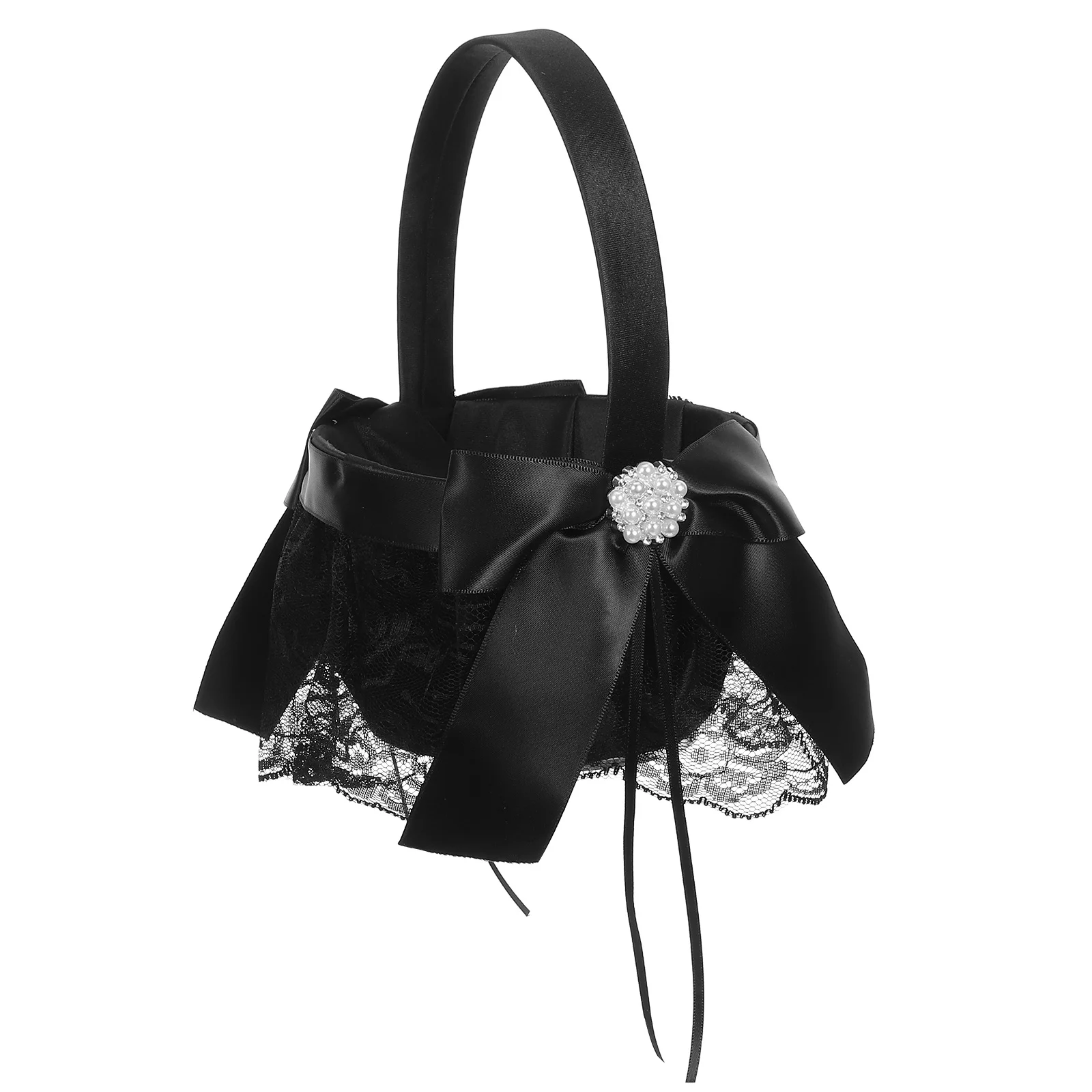 Черная элегантная цветочная корзина - Фотография_3