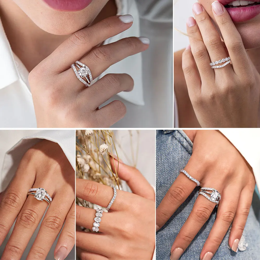 M-jaja moissanite ring curved wedding - Фотография_4