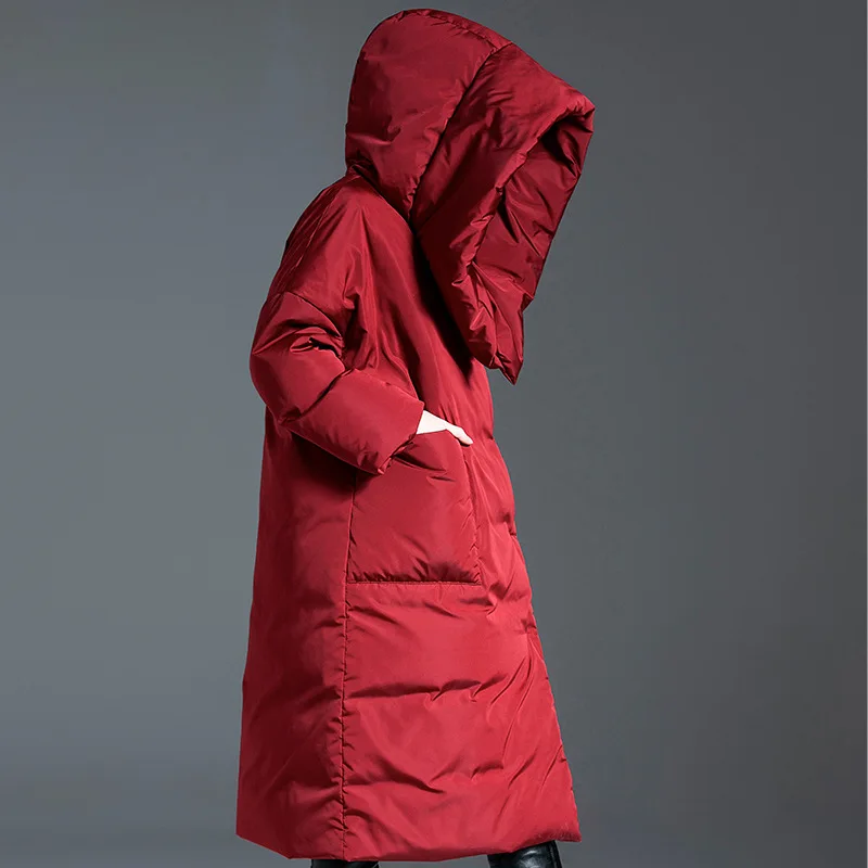 Зимние теплые пуховики с капюшоном для женщин - Фотография_4