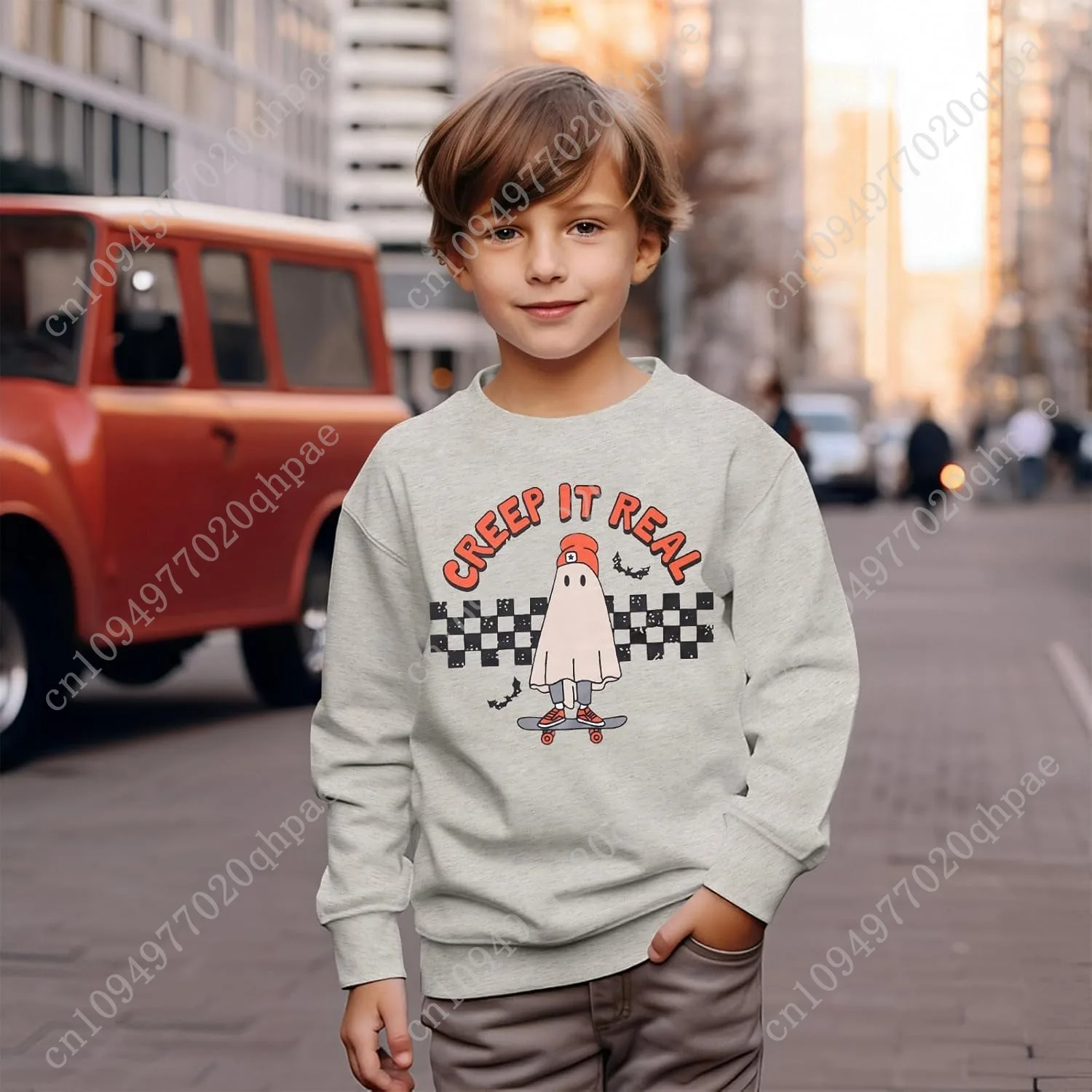 Детский свитер на хэллоуин для мальчиков и девочек - Фотография_4