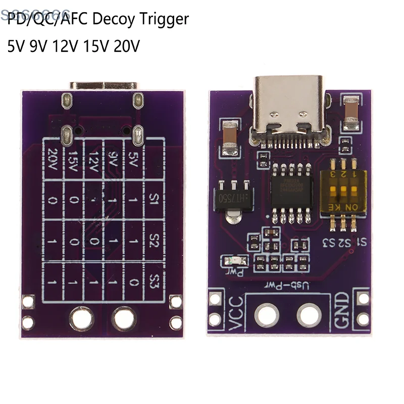 Триггер быстрой зарядки премиум-класса pd/qc/afc поддерживает выход 5–20 в
