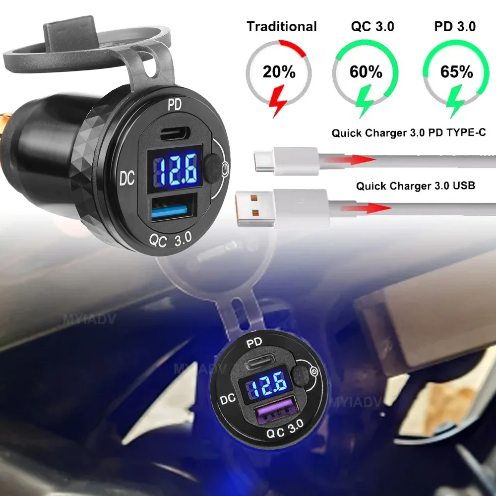 Светодиодный адаптер питания type-c для bmw s1000xr 30 вт pd qc3.0 12 в - Фотография_3