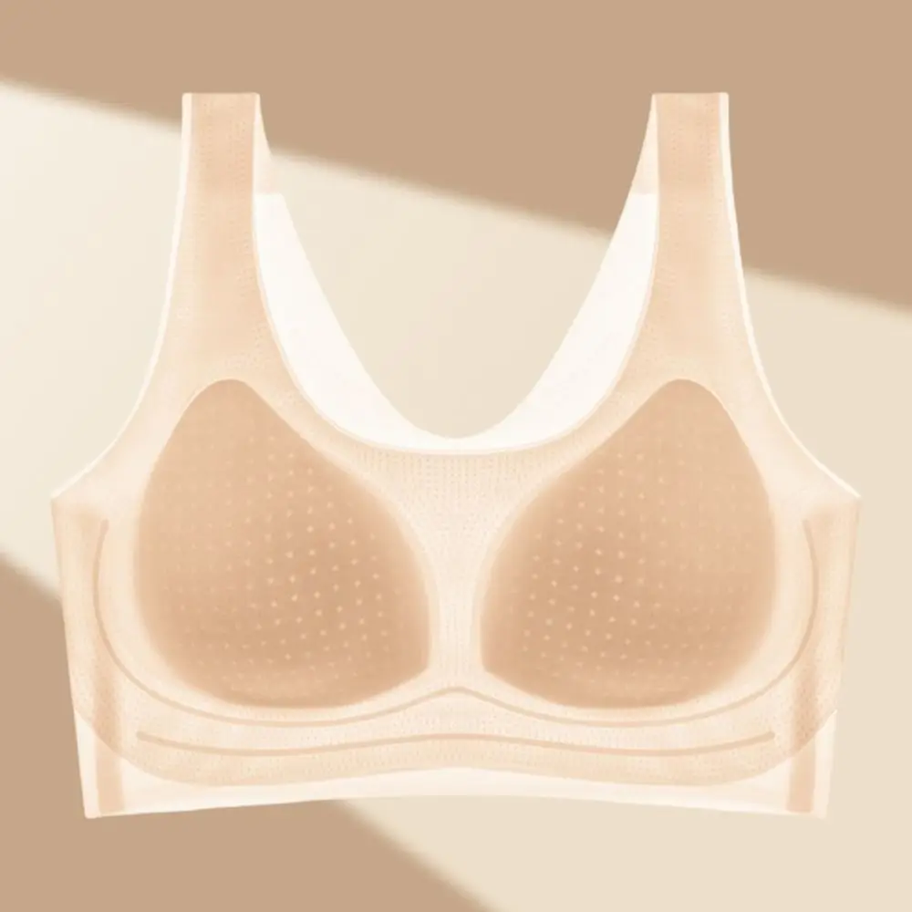 Облегающий беспроводной бюстгальтер с глубоким v-образным вырезом - Фотография_3
