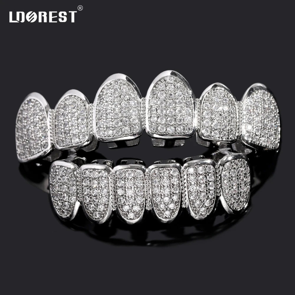 Хип-хоп iced out teeth grillz набор