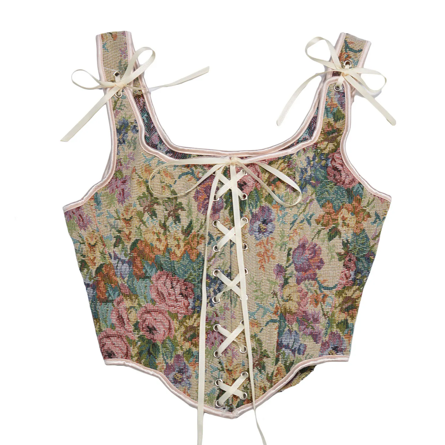 Жилет с цветочной рыбьей косточкой - Фотография_4