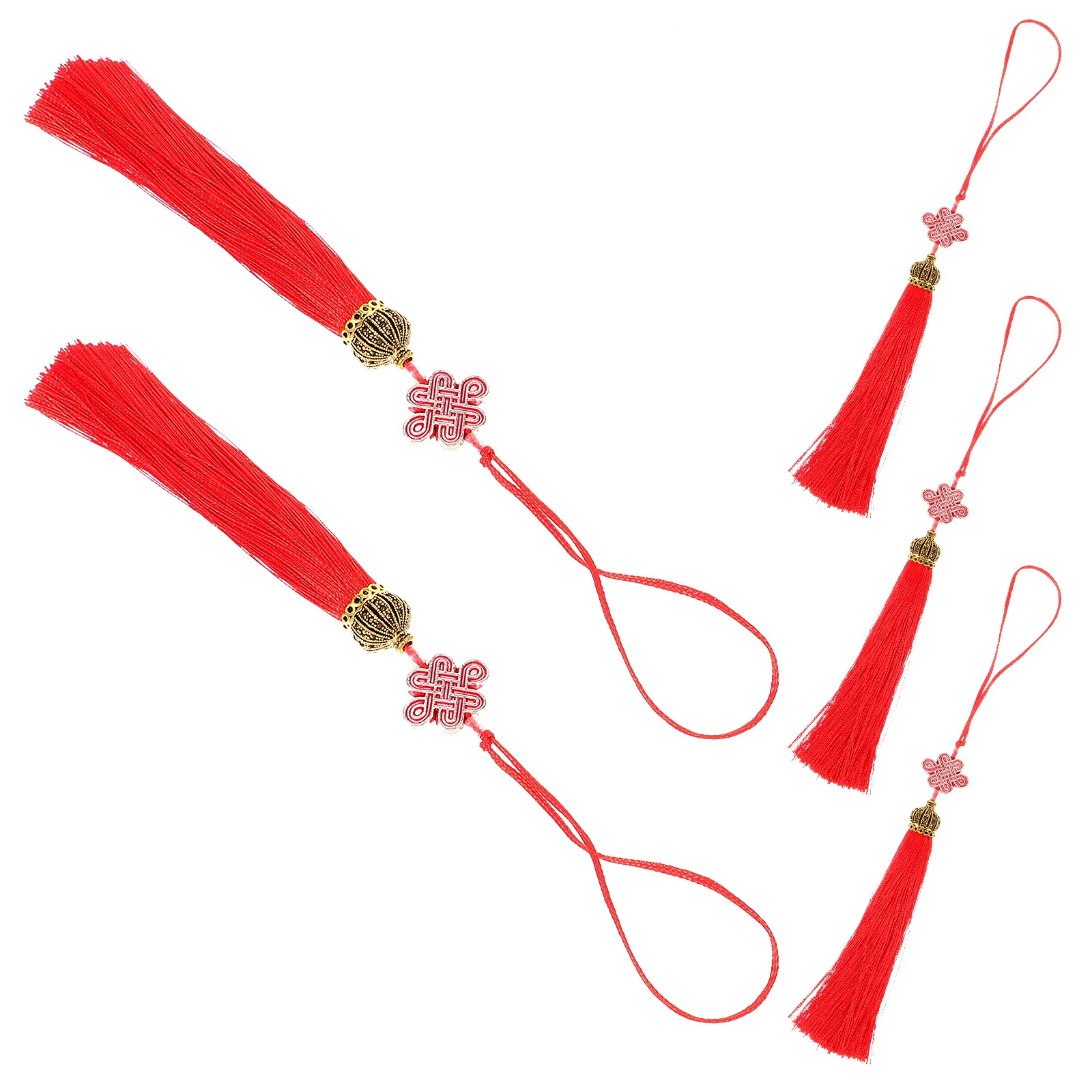 Подвесные подвески с китайским узлом и кисточками - Фотография_5