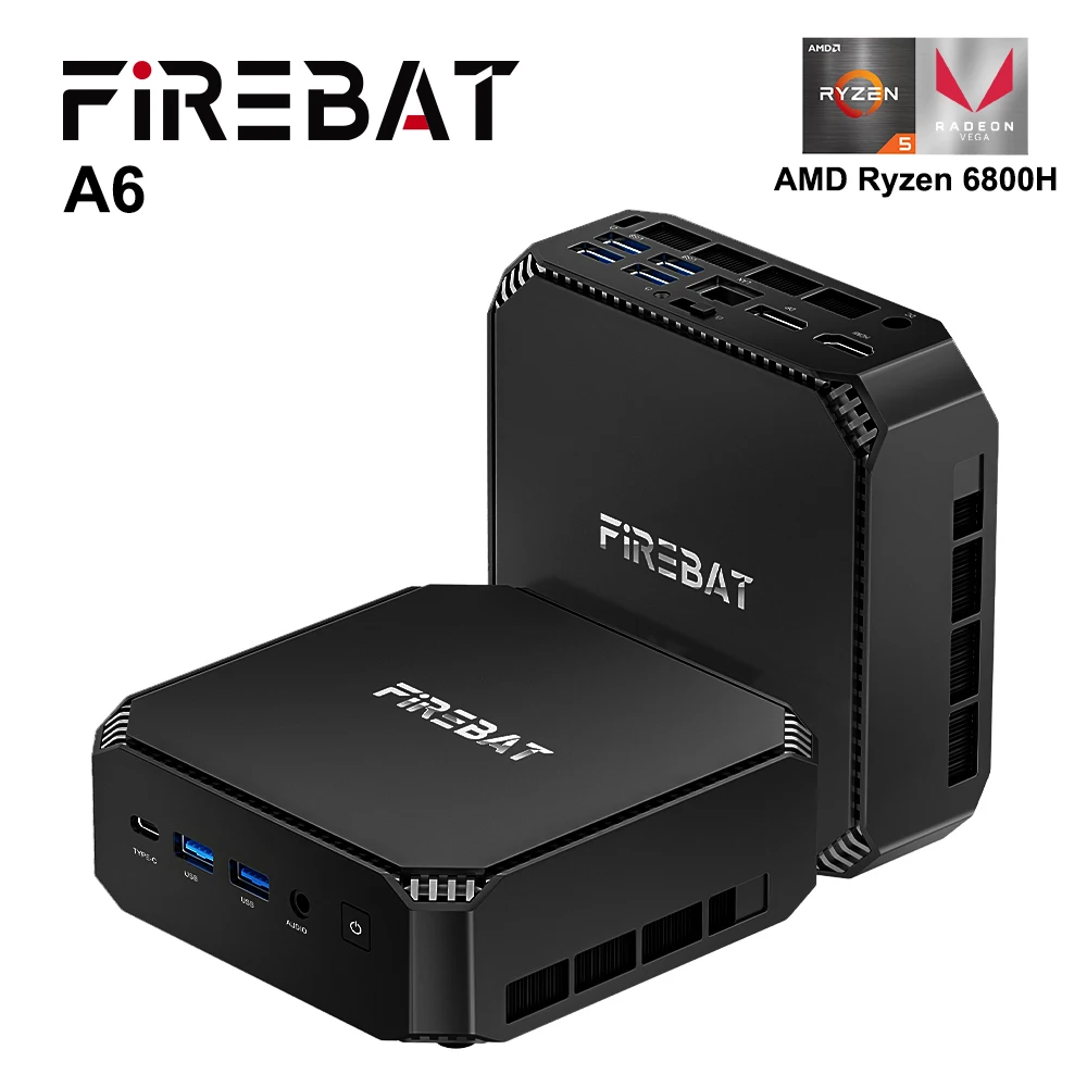 Firebat a6 minipc amd r7 6800h двухдиапазонный wi-fi6 bt5