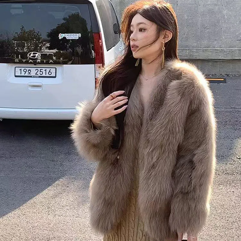 Haining xiaoxiangfeng куртка из искусственного лисьего меха - Фотография_4