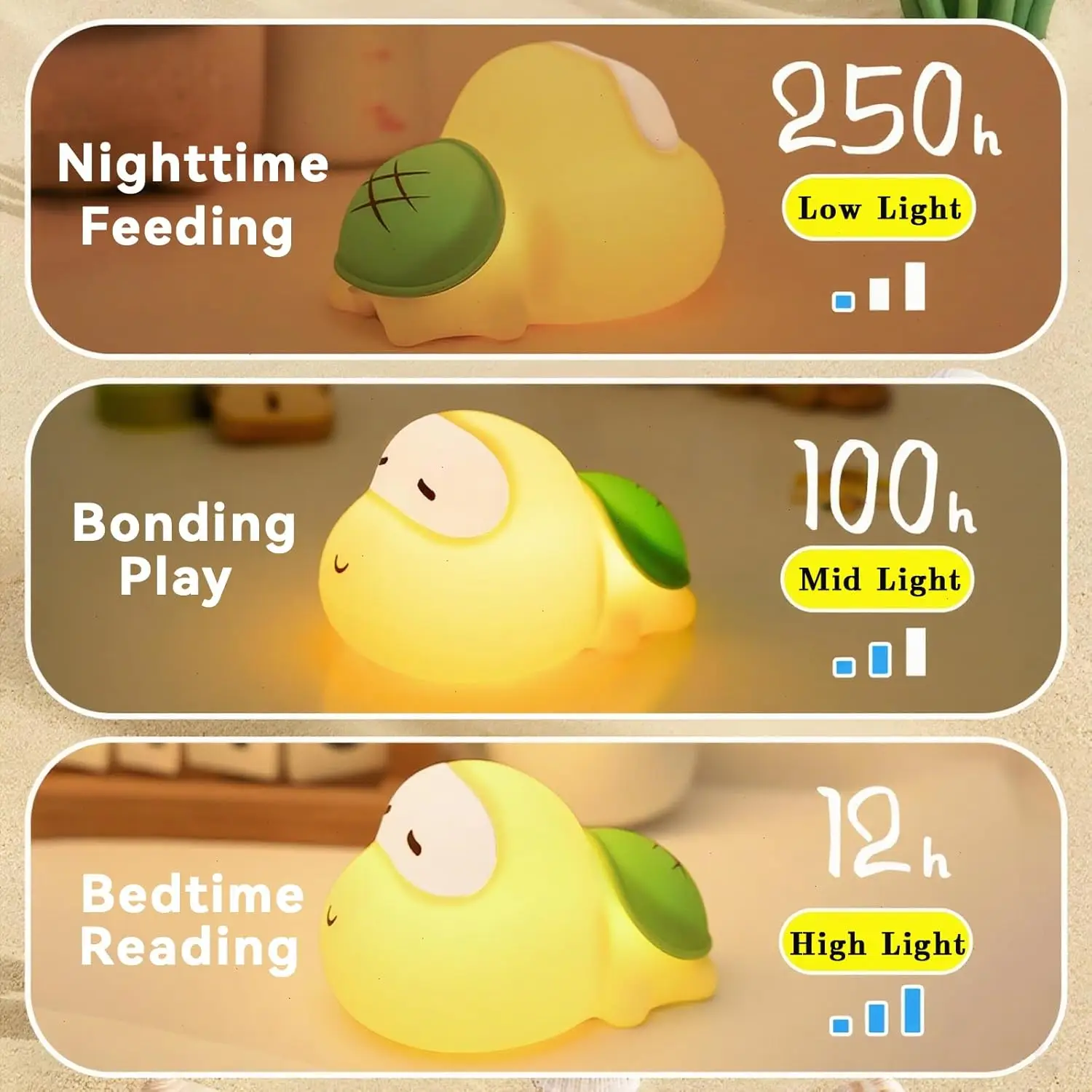 Детский ночник, перезаряжаемый черепаха - Фотография_2