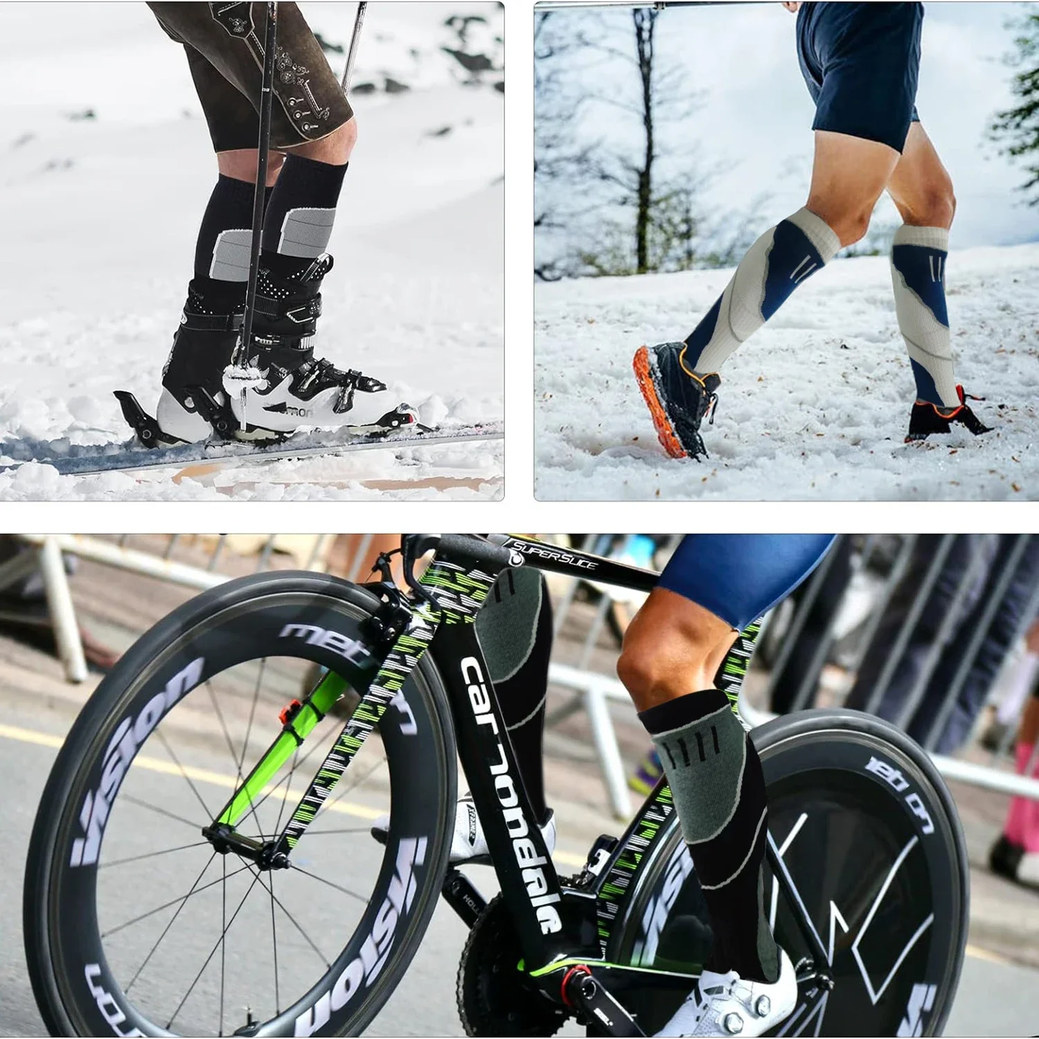 Yanbiguo, 2 пары шерстяных лыжных носков - Фотография_6